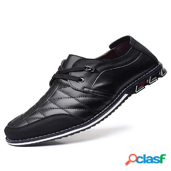 Uomini di grandi dimensioni in pelle scozzese Soft Scarpe