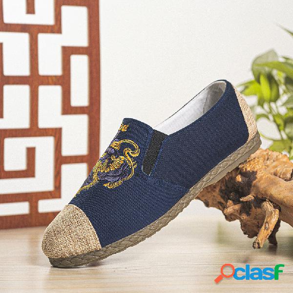 Uomo Canvas Traspirante Antiscivolo Soft Comode Scarpe di