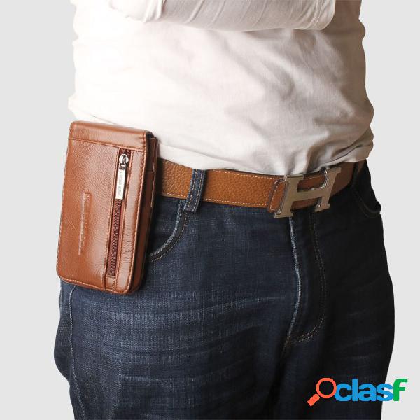Uomo Retro Vita in vacchetta Borsa Retro Casual 5.5/6.3