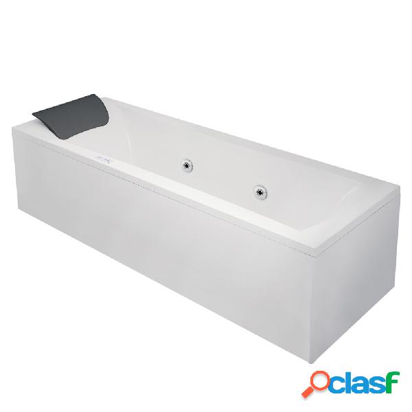 Vasca Bagno rettangolare in acrilico con poggiatesta e