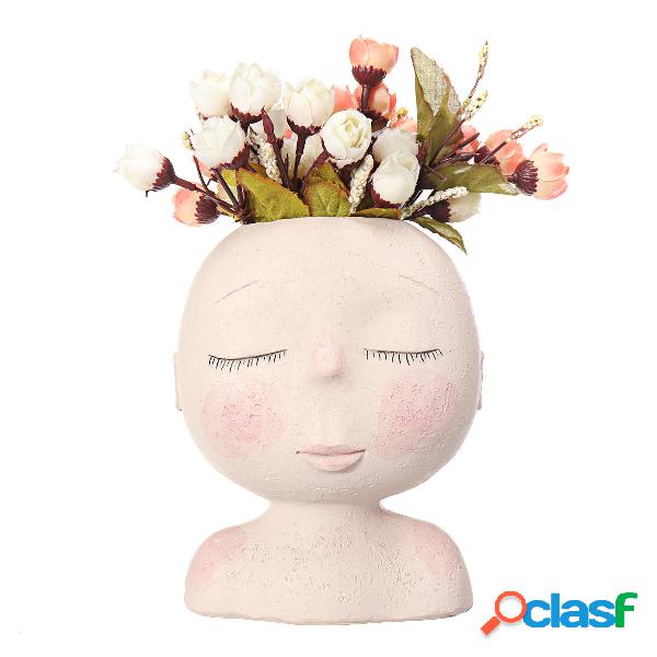 Vaso di fiori a forma di bambola nordica Scultura Vaso di