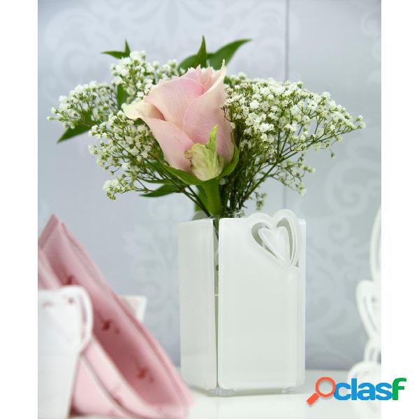 Vaso portafiori in metacrilato tagliato al laser LOVE