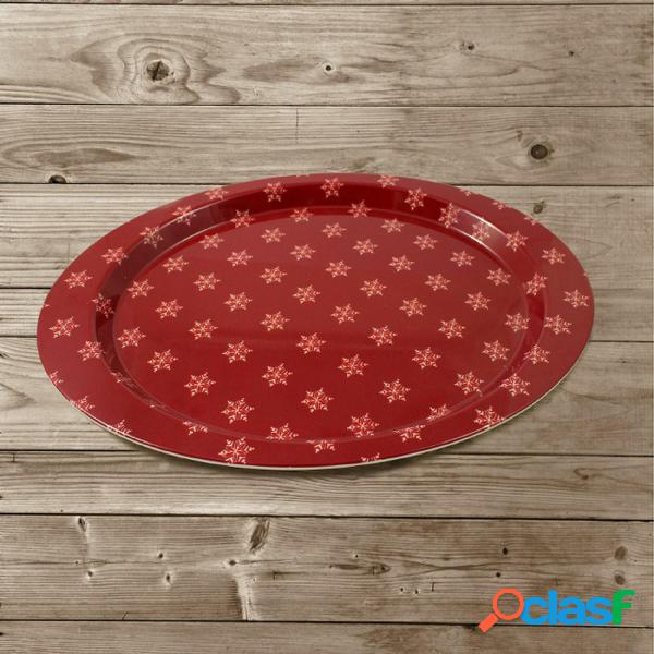 Vassoio ovale in melamina ALPINE ROSSO 37x26,7 cm - Bpa Free