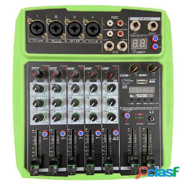 WENYANWEN Mini 4 canali 16 effetti DSP Ritardo USB ed