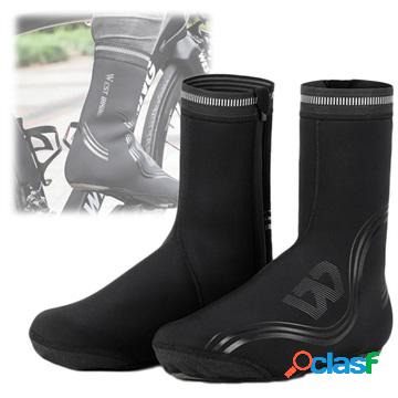 West Biking Thermal Waterproof Shoe Cover - M - Black