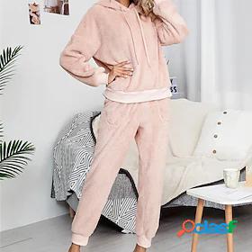 Womens 1 set Pajamas Sets Simple Comfort Sport Pure Color