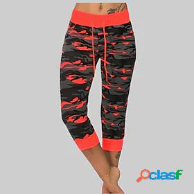 Womens Casual / Sporty Chino Print Chinos Slacks Calf-Length