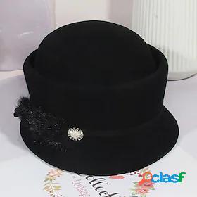 Womens Chic Modern Party Wedding Street Party Hat Pure Color