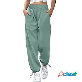 Womens Chino Drawstring Front Pocket Tapered pants Full