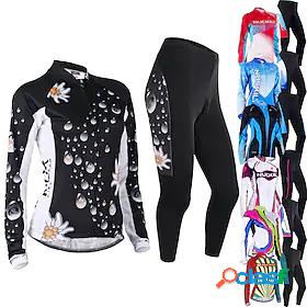 Womens Cycling Jersey with Tights Long Sleeve - Summer Lycra
