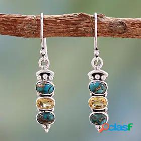 Womens Hoop Earrings Floral Theme Geometrical Stylish Simple