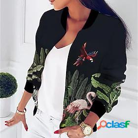 Womens Jacket Bomber Jacket Casual Jacket Fall Summer Daily