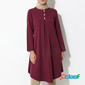 Womens Knee Length Dress A Line Dress Black Army Green
