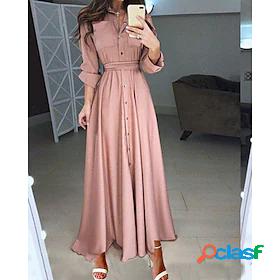 Womens Maxi long Dress Chiffon Dress Blue Blushing Pink