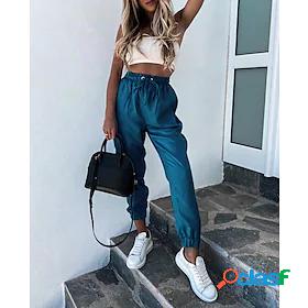 Womens Stylish Streetwear Pocket Elastic Drawstring Design