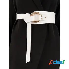 Womens Wide Belt White Dailywear Daily Holiday Date Belt
