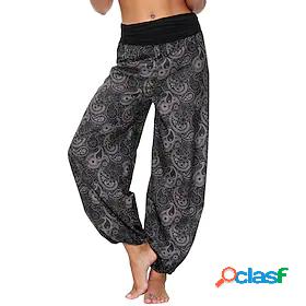 Womens Yoga Pants Bloomers Bottoms Harem Paisley Bohemian