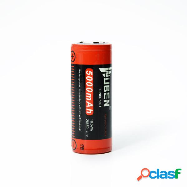 Wuben 5000mAh 3.7V 15A 26650 Li-ion di ricarica veloce