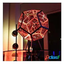 infinito dodecaedro color art light desk decor usb led night