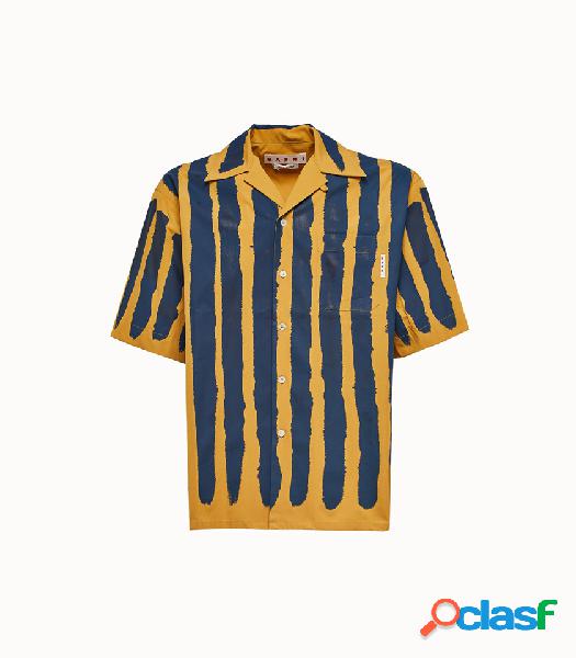 marni camicia in cotone stampa stripes