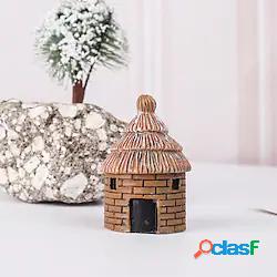 oggetti decorativi cottage con tetto di paglia arte