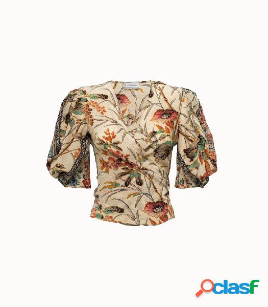 pierre louis mascia blusa in seta con fiocco
