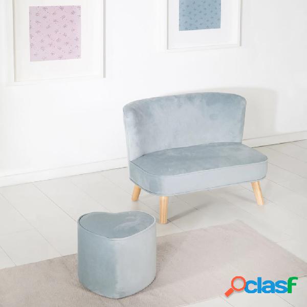 roba Pouf per Bambini a Forma di Cuore Azzurro Cielo
