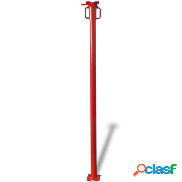 vidaXL Asta di Sostegno ad Espansione 280 cm Rossa