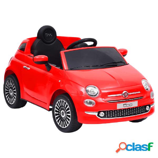 vidaXL Auto Elettrica per Bambini Fiat 500 Rossa
