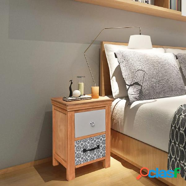 vidaXL Cassettiera 34x34x46 cm in Legno Massello