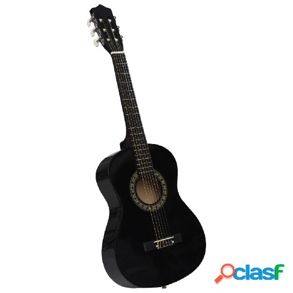 vidaXL Chitarra Classica per Principianti e Bambini Nera 1/2
