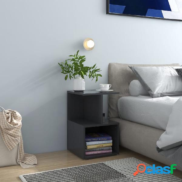 vidaXL Comodini 2 pz Grigi 35x35x55 cm in Truciolato