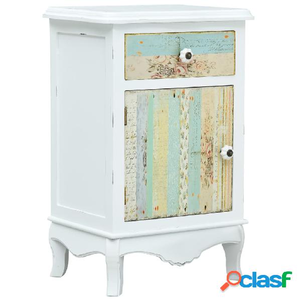 vidaXL Comodino Bianco 40x30x62 cm in MDF