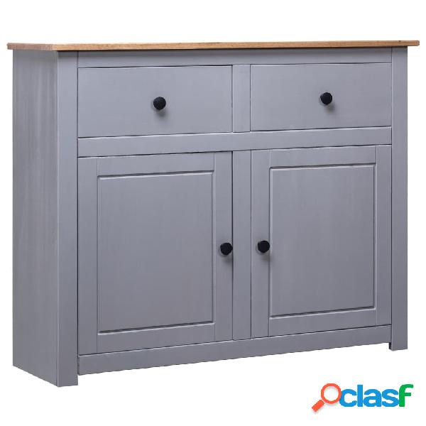 vidaXL Credenza Grigia 93x40x80 cm in Legno di Pino Panama