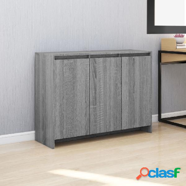 vidaXL Credenza Grigio Sonoma 102x33x75 cm in Truciolato