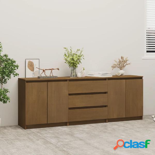 vidaXL Credenza Marrone Miele 180x36x65 cm in Legno Massello