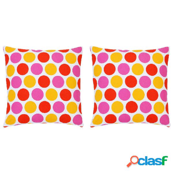 vidaXL Cuscini 2 pz con Stampa Multicolori 40x40 cm in