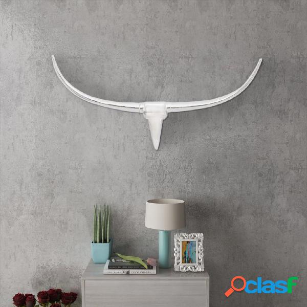 vidaXL Decorazione da parete Testa toro colore argento 100