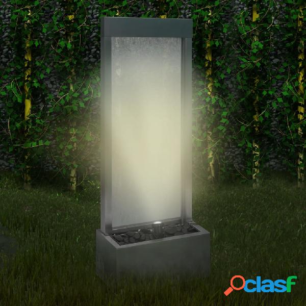 vidaXL Fontana da Giardino Argento 39x22x108,5 cm in Acciaio