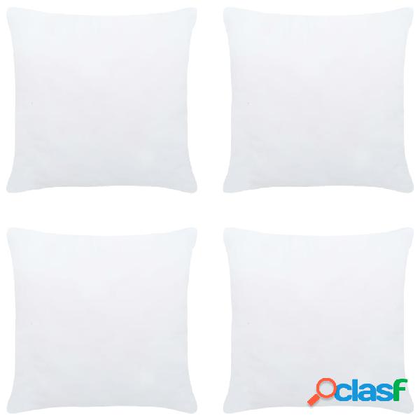 vidaXL Imbottitura per Cuscini 4 pz 40x40 cm Bianco