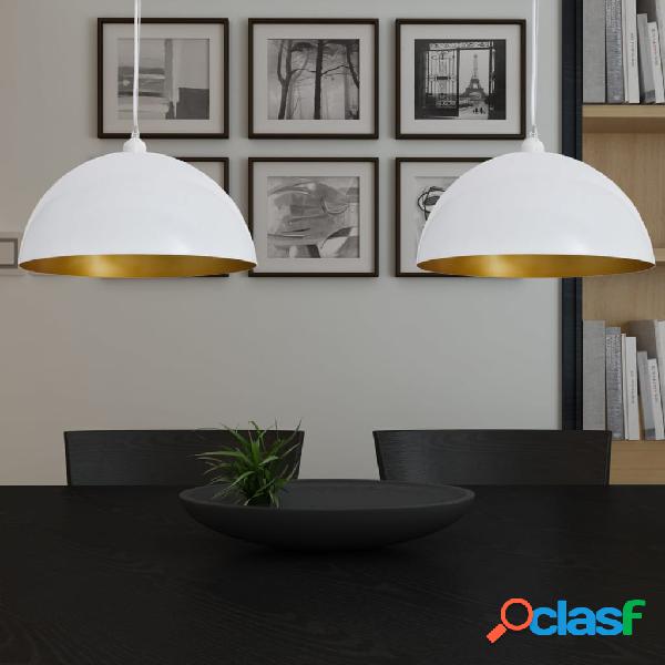 vidaXL Lampada a Sospensione 2pz Altezza Regolabile
