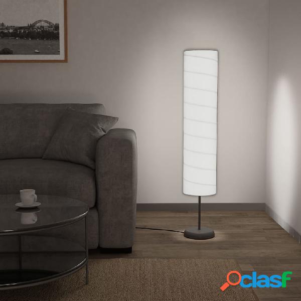vidaXL Lampada da Pavimento con Supporto 121cm Bianca E27