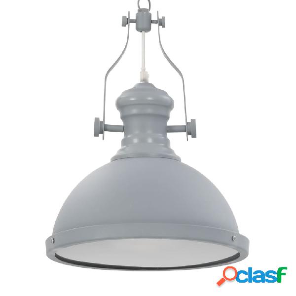 vidaXL Lampadario Grigio Rotondo E27