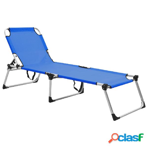 vidaXL Lettino Prendisole Senior Pieghevole Extra Alto
