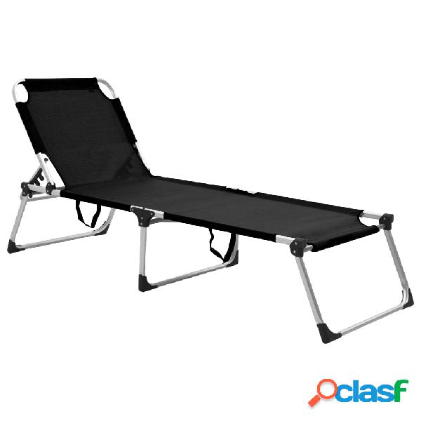 vidaXL Lettino Prendisole Senior Pieghevole Extra Alto