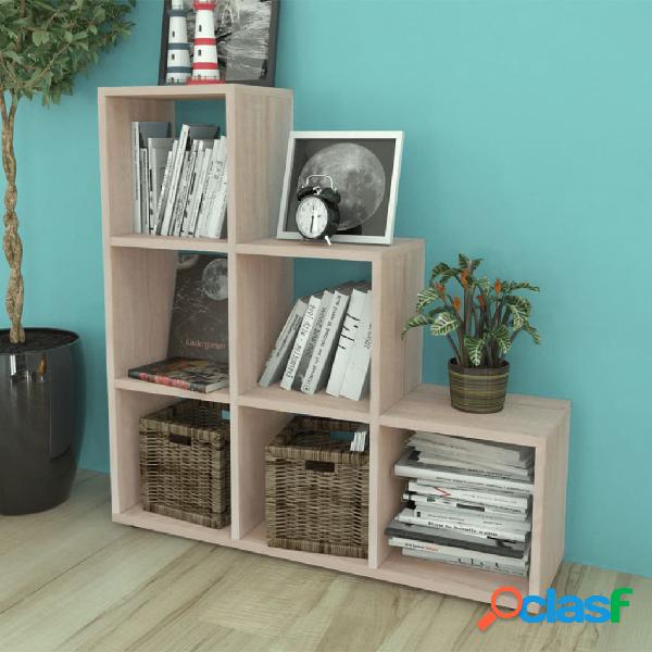 vidaXL Libreria a Scala/con Mensole 107 cm Rovere