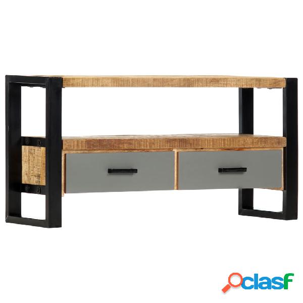 vidaXL Mobile Porta TV 100x30x50 cm Legno Massello di Mango