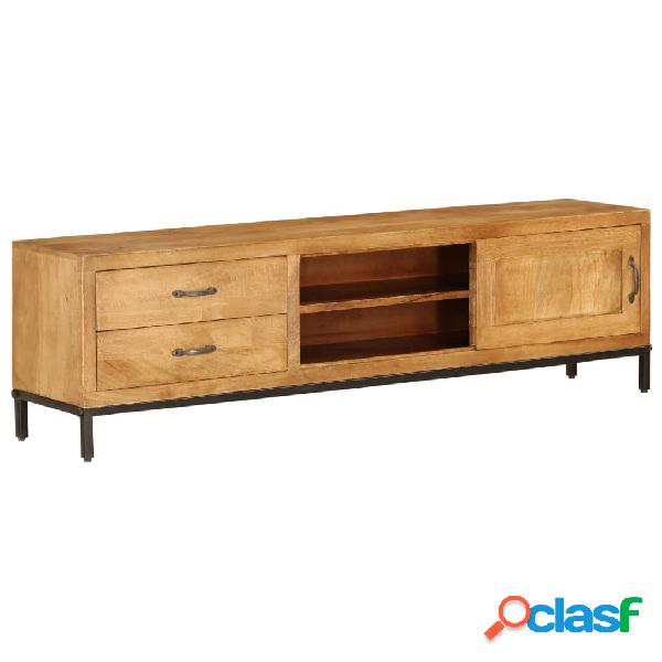 vidaXL Mobile Porta TV in Legno Massello di Mango 140x30x40