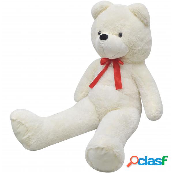 vidaXL Orsacchiotto di Peluche XXL Morbido Bianco 160 cm