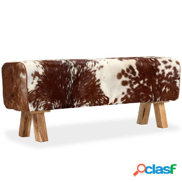 vidaXL Panca in Vera Pelle di Capra 120x30x45 cm